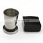 75ML Stainless steel folding cup stainless steel folding retractable cup folding cup Teacups Teaware