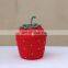 Hot Sale Strawberry cotton rope storage basket, Cute fruit basket for kitchen decoration Vietnam Supplier