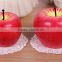 unique Christmas red apple candle for home decoration