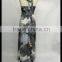 The new 2015 women printing silk evening dress
