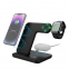 Schwarzer intelligenter tragbares Handy-St?nder 15W 3-in-1 Desktop multifunktionaler magnetischer schneller kabelloser Ladeger?t