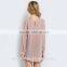 Woman T-shirts chiffon long Sleeve T-shirt Women Round Neck Casual Loose T-shirt TS086