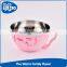 Food grade non toxic stainless steel liner and plastic bowl with handle