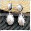 LFD-09E Wholesale Druzy 925 Silver Pave Rhinestone Pearl Stud Earring / Drop Earrings Charms Jewelry Making