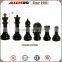 14" black and white chess set, poly resin chess set, giant chess pieces