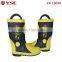 Fireman heat insulation fire proof anti skid rubber fire fighter boots