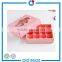 Romantic pink valentine's day gift boxes chocolate box with double heart PVC window                        
                                                                                Supplier's Choice