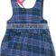 latest dress designs girls plaid dress baby clothes suspender skirt