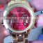 NEW !2015 Michael Fashion casual Silica Gel USA Famous Brands Luxury Women Watch korses Quartz Watch k gold wristwatch 3059