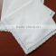 White cotton woman handkerchief with lace edge