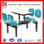 4 seats fast food table canteen dining sets school dining table and chair