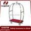 Hotel furniture stainless steel hotel luggage trolley