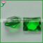 Wuzhou synthetic stone wholesale Square synthetic gemstone emerald green glass stone for jewelry