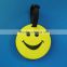 writable smart flip-flop smile face rubber luggage tag