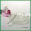 machine pressed decorative and clear glass cigar ashtray
