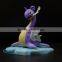 Plastic Purple Dragon Mascot Statue For Sale