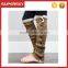 C01-3 Custom Wholesale Boho Grey Knitted Ruffles Lace Leg Warmers With Buttons for Girls