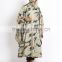 Anhui raincoat factory Long PVC Hooded Military rain long camouflage poncho