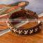 Fashion Jewelry leather Bracelet Punk Motorcycle Biker Bangle bracelets
