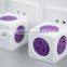 Mini portable desktop power cube socket with 2usb 2.1A top quality