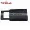 High quality black PU leather luggage tag with elastic band