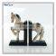 polyresin wood finidh horse cute bookends animal bookends