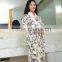 Flower Printed Bathrobe Women Double Layer Robe Home Sleepwear