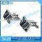 Silver metal men's designer cufflink