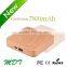 2015 Competitive mobile laptop charger power bank 7800mah wood power charger
