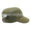 Whole sale flat top military cap with badges