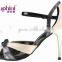 Black PU and Leather High Heel Latin Dance Shoes