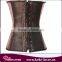 Cheap Hot Sale Sexy Women Stell Boned Waist Trainer Corset New Design Brown Sexy Leather Corset Wholesale Plus Sizee Corsets