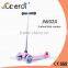 120/80mm 3 wheel plug in aluminum T bar kids kick pocket scooter