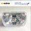 7 inch Square BMC CRYSTAL GLASS 12V/24VAuto Halogen Semi Sealed Beam Auto Halogen Lamp Install H4 or HID H4 Xenon Bulb