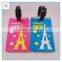 Printed PVC Luggage Suitcase Tags with Clear PVC Pockets