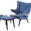 Replica Hans J. Wegner Teddy Papa Bear Chair with ottoman