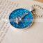 New Arrived Beautiful Blue Nanual Glue Necklace