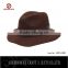 Winter Brown Fedora Hat With Strap