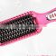 Pink 3 In 1 Professional Hair Salon Equipment Electric Hair Straightener Brush With Hair Curler