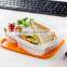 Bento Lunch Boxes Plastic 3 Compartments Food Container