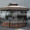 Double layer outdoor Iron frame solid wood gazebo