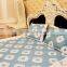 HAND EMBROIDERED BLANKET WITH PILLOW CASES, SOFT, BREATHABLE WITH ELEGANT DESIGNS AND COLORS