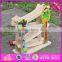 2016 new design funny children wooden ramp racing set W04E044