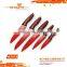 A3418-2 Red Color Non-stick Coating Stainless Steel Kitchen Knife Set