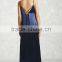 Ladies wear dress 100% polyester V Neck Side Slit Satin Cami Maxi women dresses formal dresses