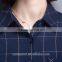 new design blue check cotton ethnic fabric