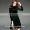 Hot selling hig-end black long dress for ladies2016