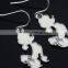 Fashion dog stud earrings,wholesale girls animal earring,alloy earring with color enameled