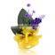 Candy color fabric flower&leaf brooch for garment decoration,Costume Jewelry Flower Dancing Brooches