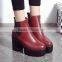 zm50397b autumn and winter europe women shoe chunky heels brushed lady short boots